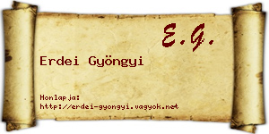 Erdei Gyöngyi névjegykártya